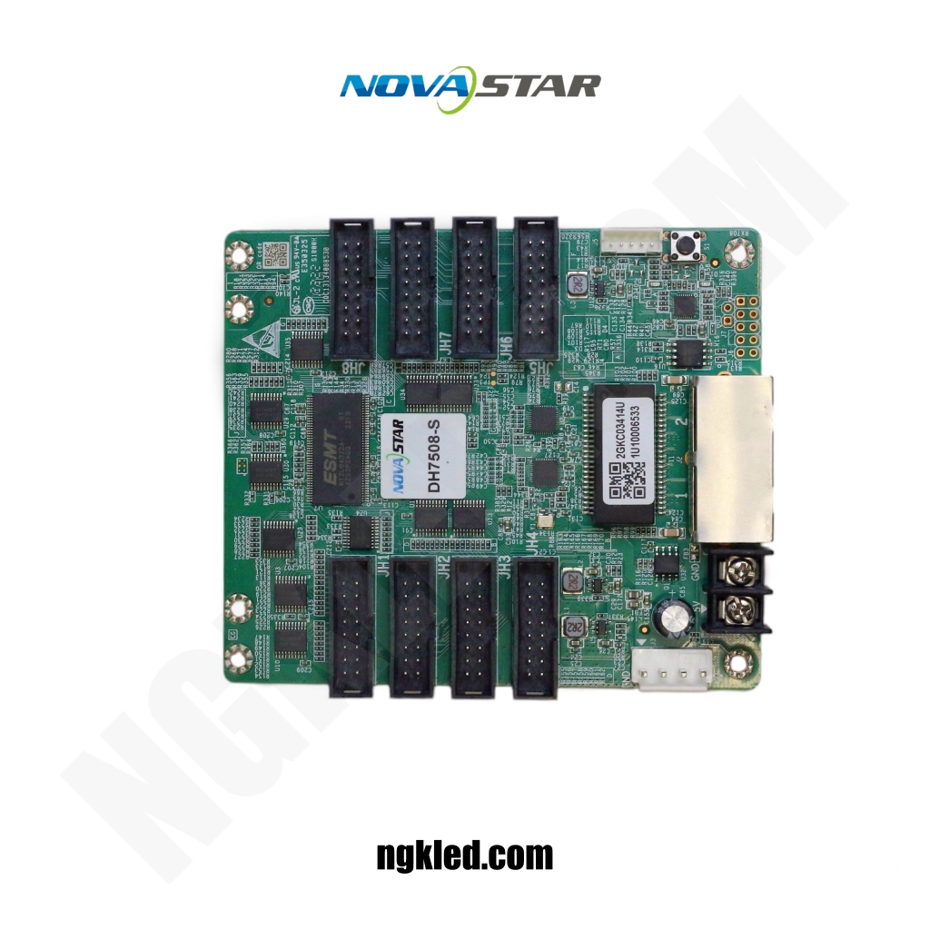 کارت رسیور کنترلر Novastar DH7508/DH7508s 1 || نورگستران کادوس | تلویزیون شهری و تابلو led NovaStar DH7508/DH7508s یک برد هاب (Receiver Hub Board) با 8 خروجی HUB75 است که بههمراه رسیورهای سری A نووااستار (مانند A5s/A8s/A10s Plus) استفاده میشود. این برد نقش رابط مطمئن بین کارت رسیور و ماژولهای LED HUB75/HUB75E را ایفا میکند و با سادهسازی سیمکشی، افزایش پایداری و تسهیل سرویس، راهاندازی نمایشگرهای LED را سریعتر و کمخطاتر میسازد.